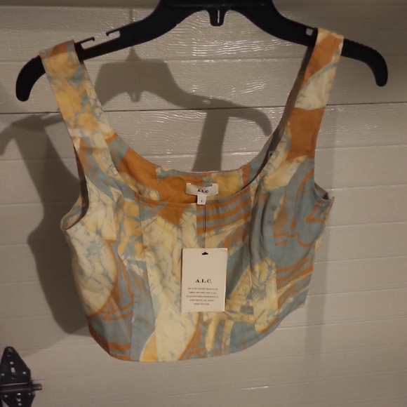 A.L.C. Isabel Sea Glass Crop Top Size 6 - Picture 5 of 6